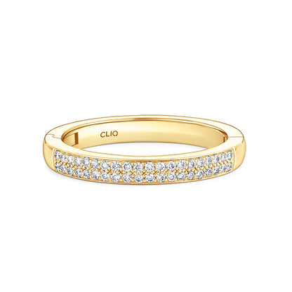 Bella Micro Pave Double Row Diamond Band