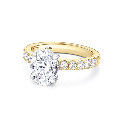 Camden Halo Engagement Ring with Side Stones