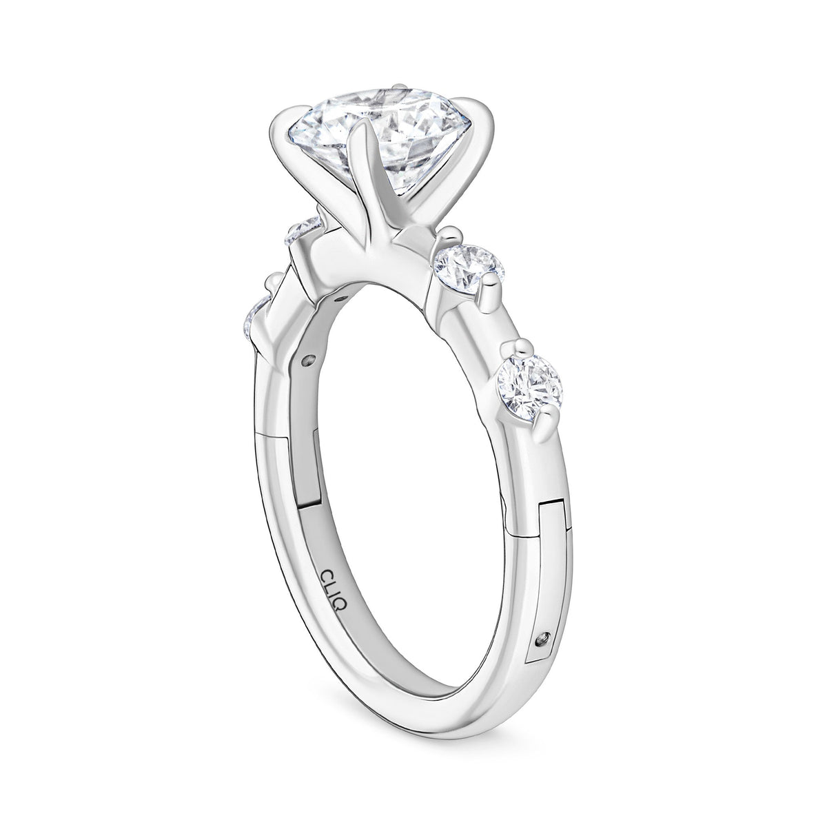 Asbury Engagement Ring with Side Stones