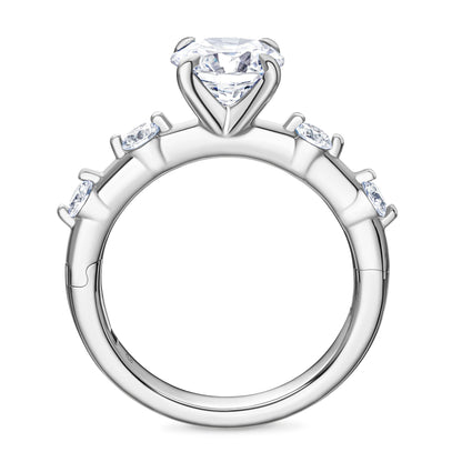 Asbury Engagement Ring with Side Stones