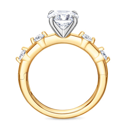 Asbury Engagement Ring with Side Stones