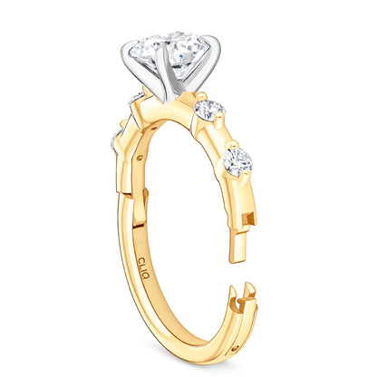 Asbury Engagement Ring with Side Stones