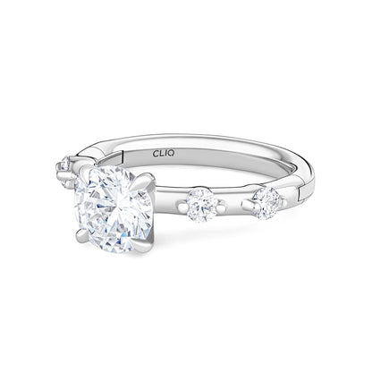 Asbury Engagement Ring with Side Stones