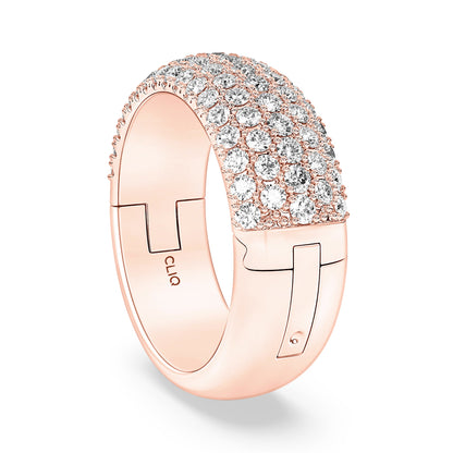 Hayden Rounded Pave Diamond Band, 7mm