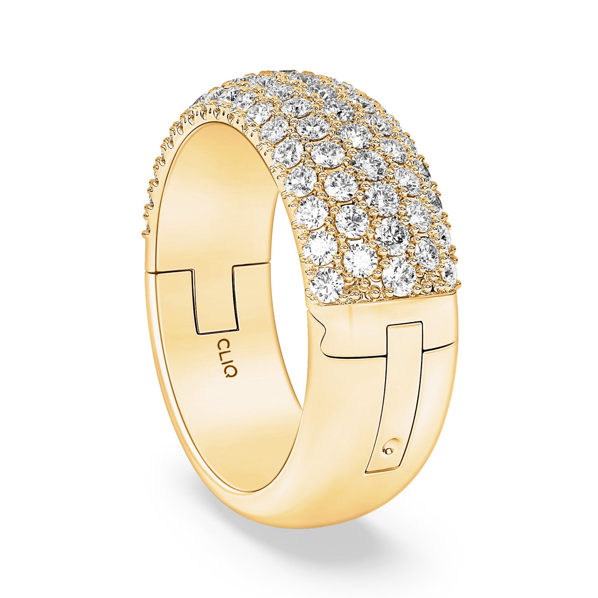 Hayden Rounded Pave Diamond Band, 7mm