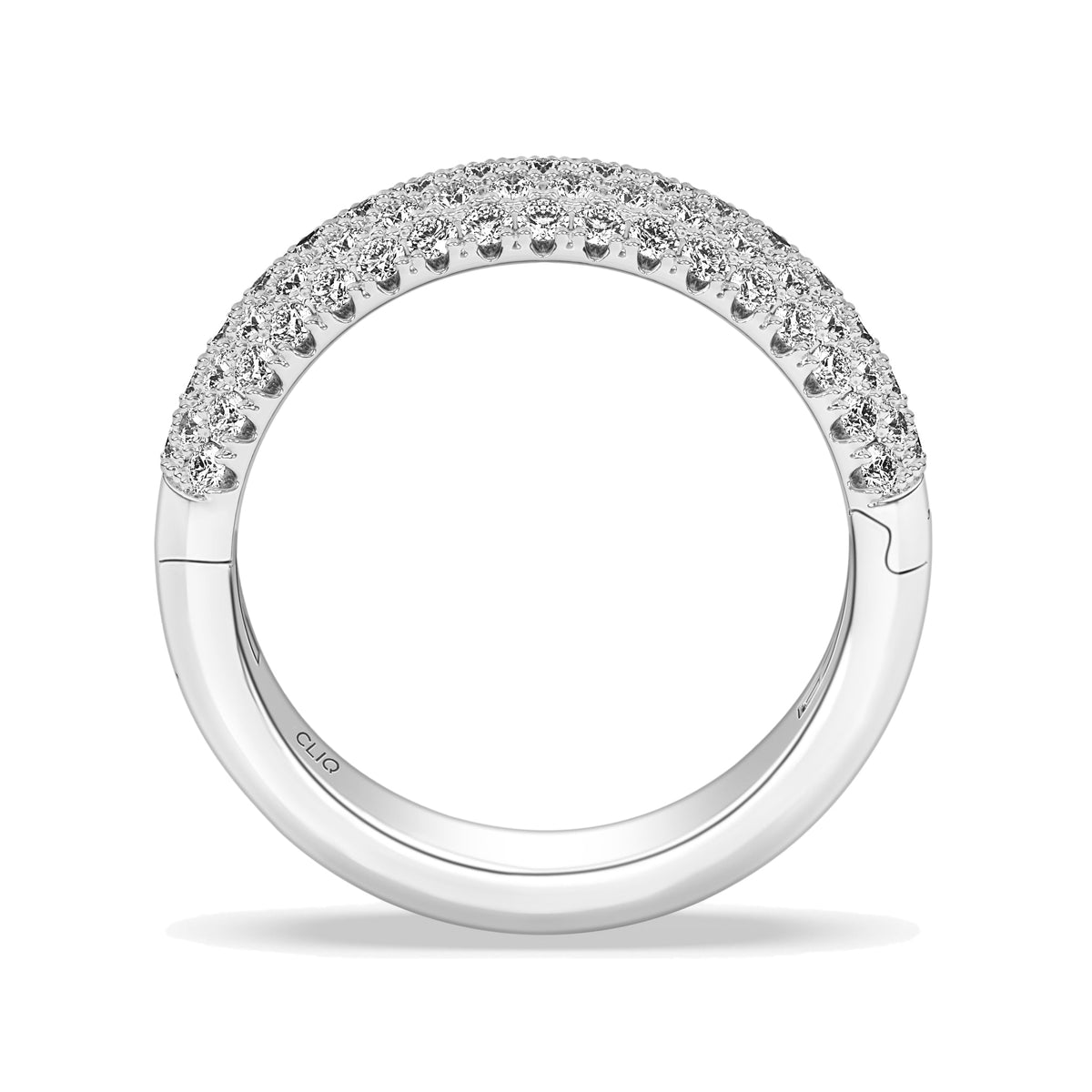 Hayden Rounded Pave Diamond Band, 7mm