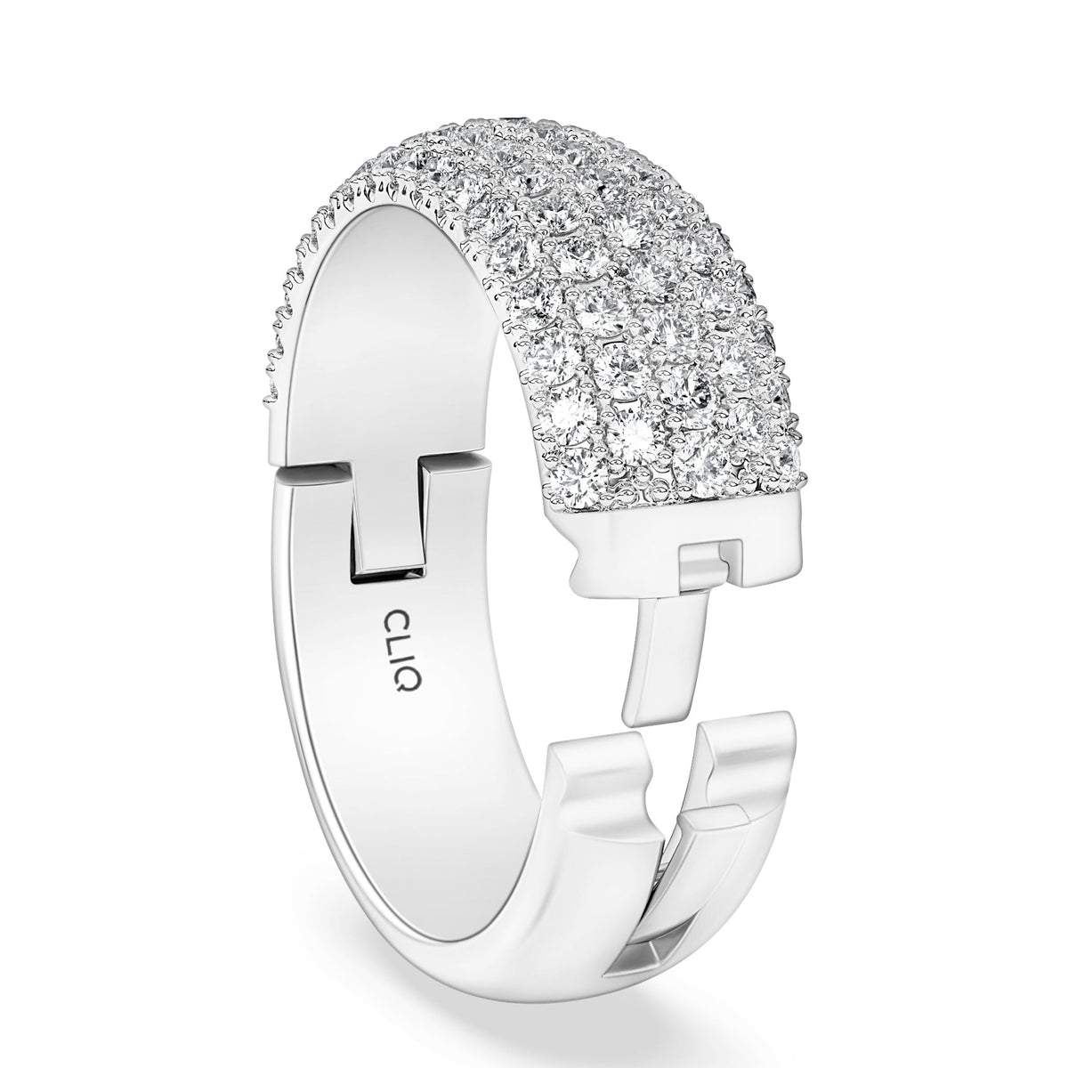 Hayden Rounded Pave Diamond Band, 7mm