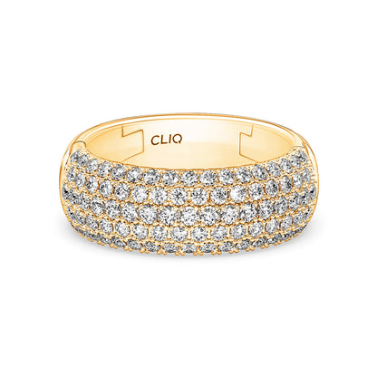 Hayden Rounded Pave Diamond Band, 7mm
