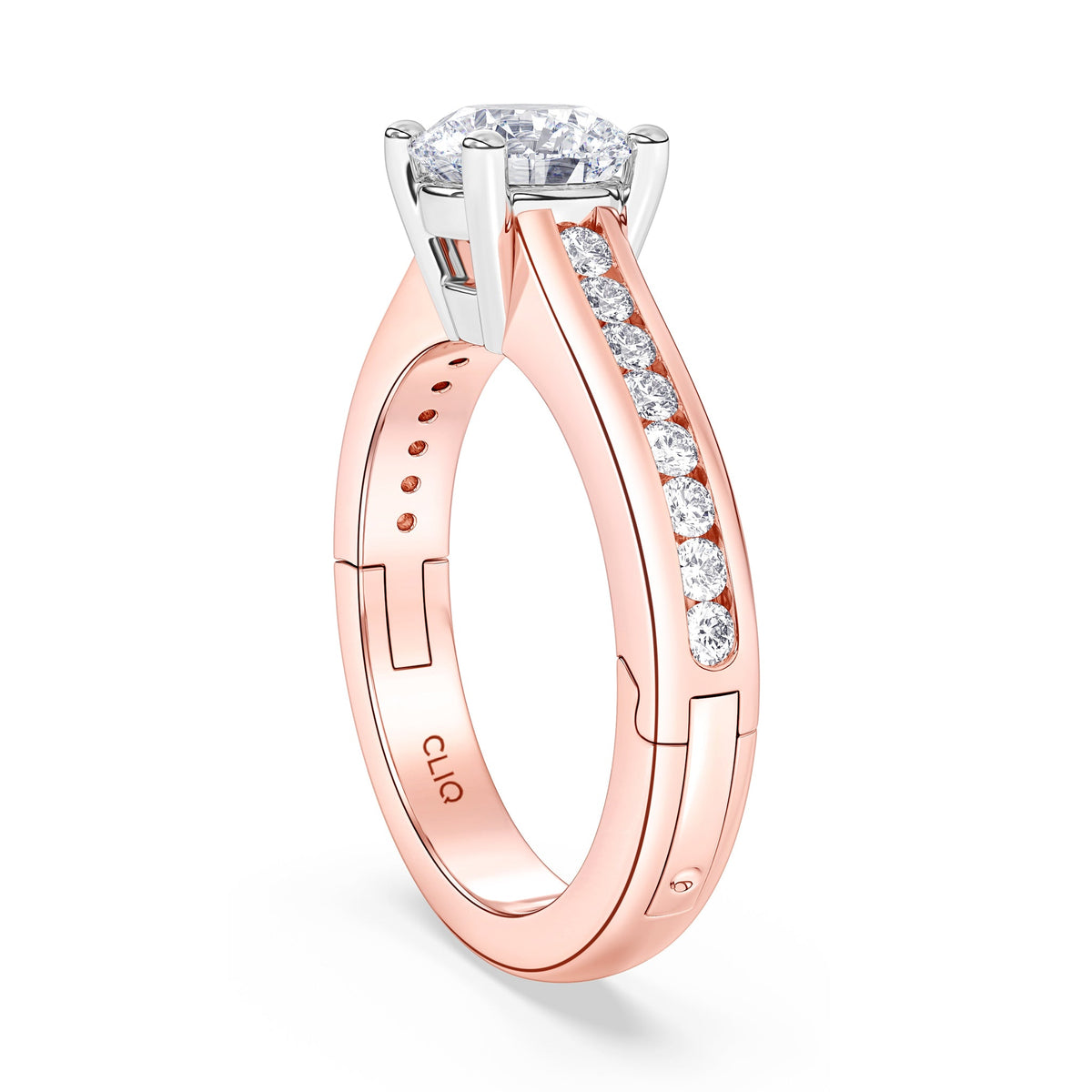 Kensington Solitaire Engagement Ring with Side Stones
