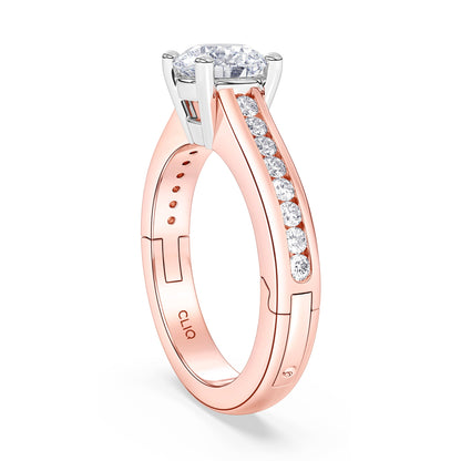 Kensington Solitaire Engagement Ring with Side Stones