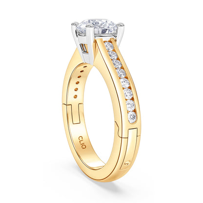 Kensington Solitaire Engagement Ring with Side Stones