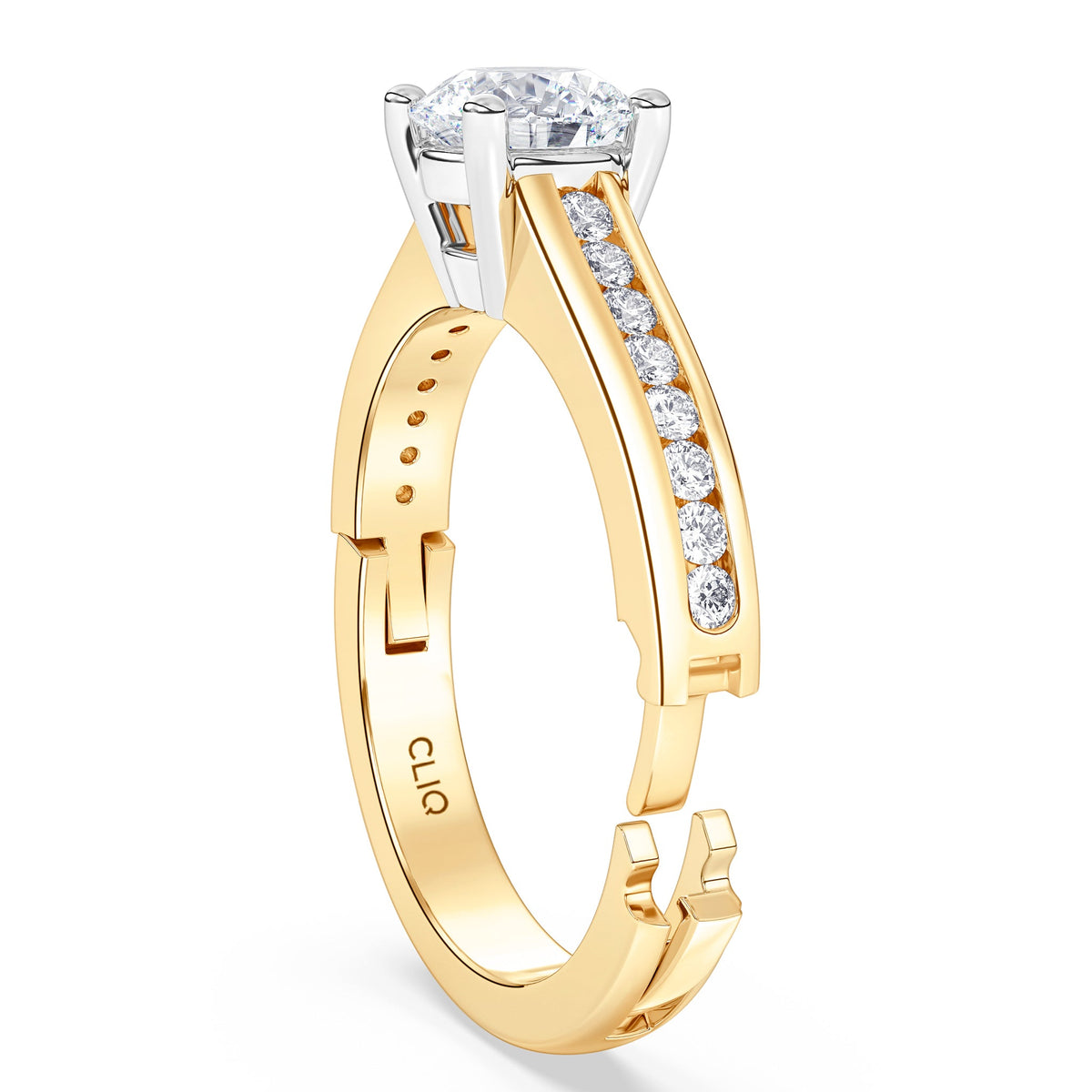 Kensington Solitaire Engagement Ring with Side Stones