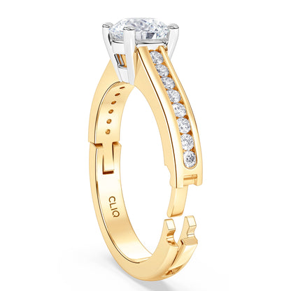 Kensington Solitaire Engagement Ring with Side Stones