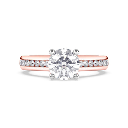 Kensington Solitaire Engagement Ring with Side Stones