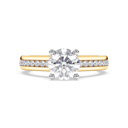 Kensington Solitaire Engagement Ring with Side Stones