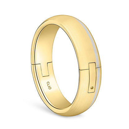 Linea Two-Tone Comfort Fit Band with Matte Finish