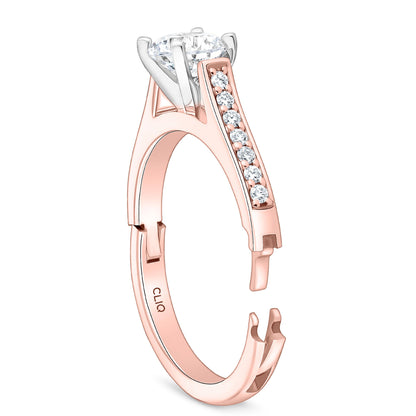 Parthenon Cathedral Engagement Ring with Side Stones