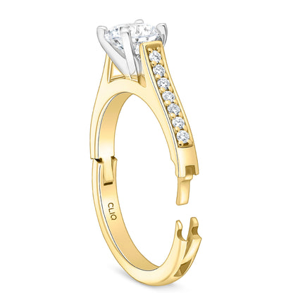 Parthenon Cathedral Engagement Ring with Side Stones